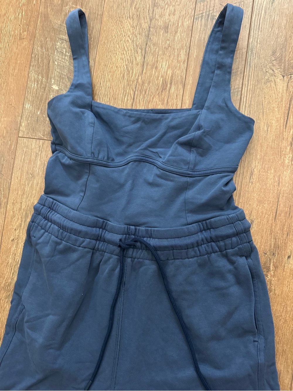 New Free people FP movement Navy Blue Jumpsuit with Drawstring Waist size XS - Picture 3 of 13